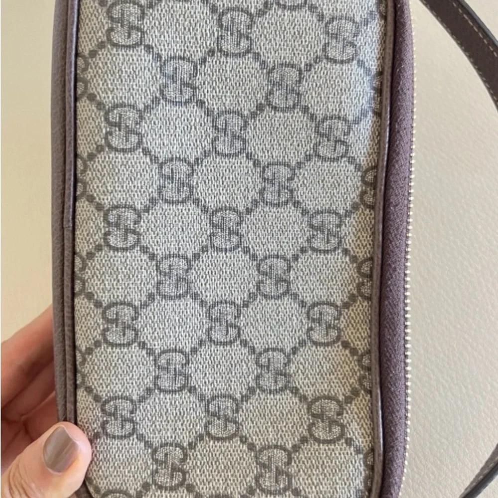 Gucci Ophidia Brown and Green Crossbody Triple Pocket Bag - Picture 7 of 9